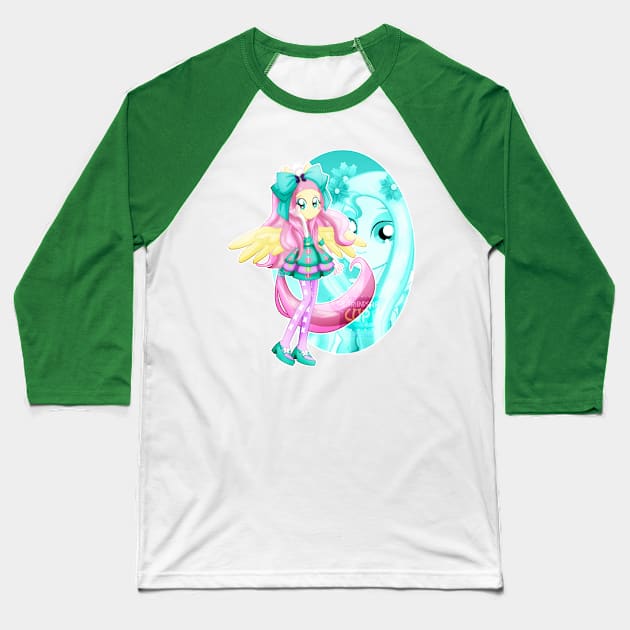 Aphrodite's warrior_Fluttershy Baseball T-Shirt by jotakaanimation